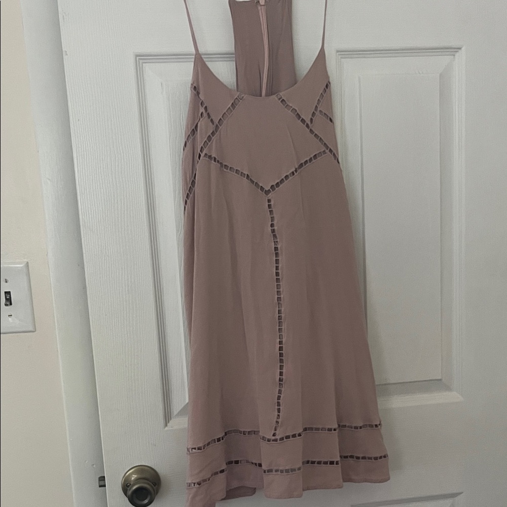 Lulu's Mauve Backless Dress